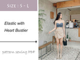 Corsé elástico con forma de corazón Patrón de costura PDF – Producto digital Tamaño S-L