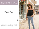 Top bandeau Patrón de Costura en PDF Descarga Digital DIY Tamaño XS-6XL