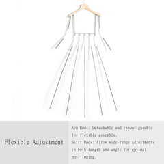 Dress Photography Hanger with 6 Rods for Skirt Pleat Positioning