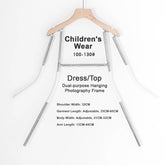 Wooden Rod Children’s Top & Dress Dual-Purpose Photography Styling Hanger