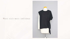 Camiseta de punto con cuello redondo y lazo – Patrón digital PDF – DIY