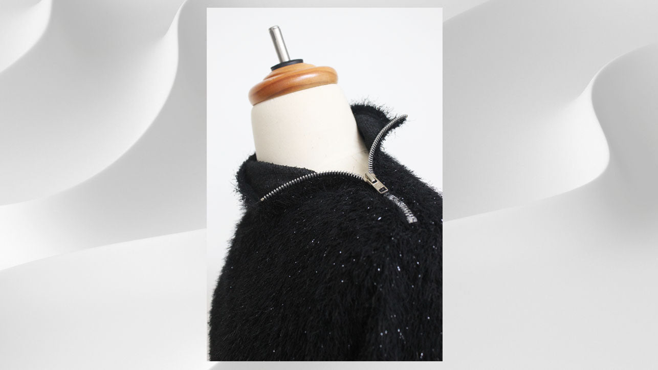 Suéter de Punto con Cuello Alto y Cremallera | Patrón PDF Digital DIY