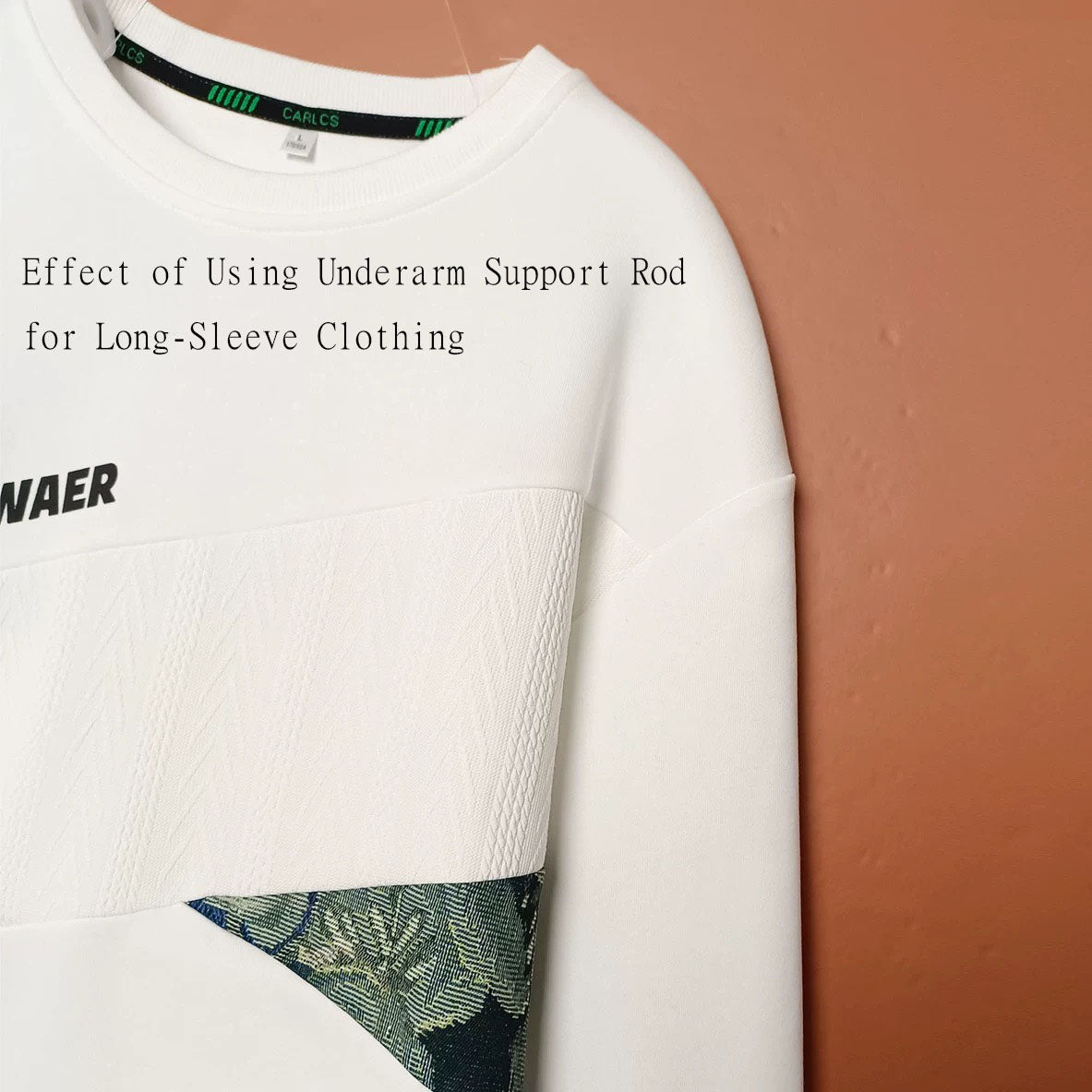 DIY accessories for clothing hangers (underarm support rods)