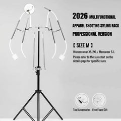 2026 Multi-Functional Garment Photography Styling Hanger – Professional Version