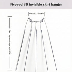 5本バー 立体インビジブル スカートハンガー