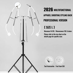 2026 Multi-Functional Garment Photography Styling Hanger – Professional Version