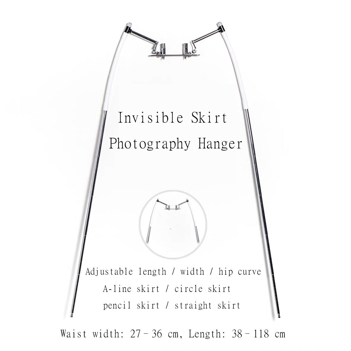 Cabide Invisível para Fotografia de Saias