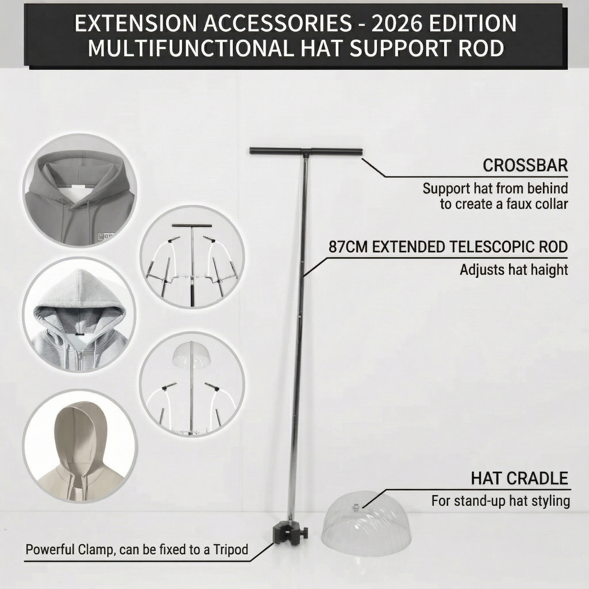 Percha Multifuncional para Fotografía de Ropa 2026 – Versión Profesional (Accesorios Exclusivos)